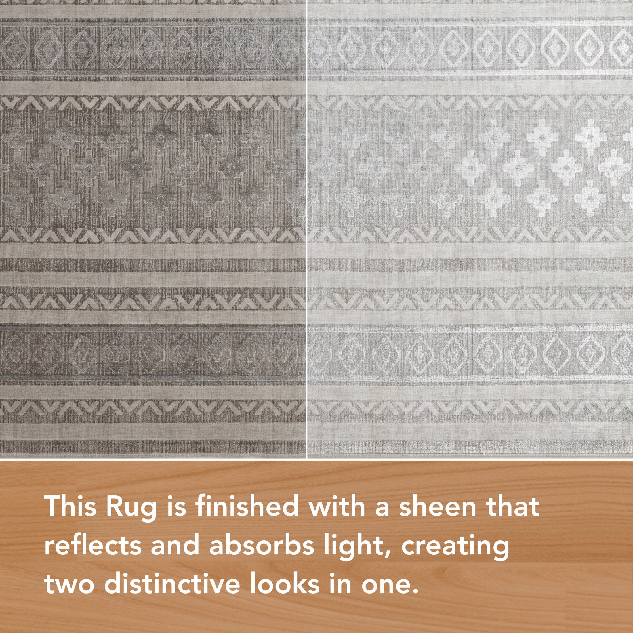 CHI Sumter Stripe Grey 7'10" x 10' Area Rug