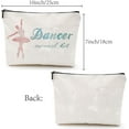thumbnail image 2 of Dancer Makeup Bag Canvas Cosmetic Bag Multi Purpose Pen Case Zipper Toiletry Travel Bag Case Purse Pouches Portable Survival Kit Large Ballet 10 x 7 Inch, 2 of 6