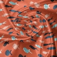 thumbnail image 5 of Ambesonne Orange Valance Pack of 2, Colorful Fish Shoal, 42"X12", Blue Salmon Teal, 5 of 5