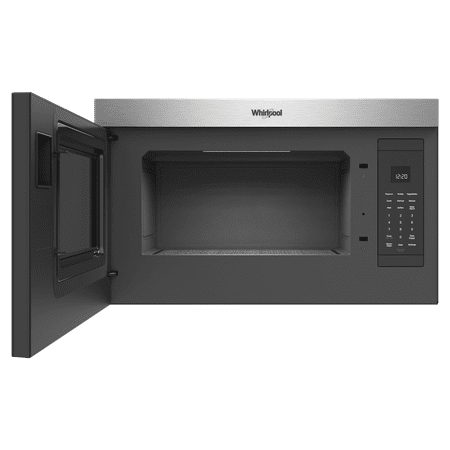 Whirlpool - 1.1 Cu. Ft. Over-the-Range Microwave with Flush Built-in Design - Stainless Steel