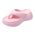 thumbnail image 3 of ibiyuan Flip Flops Women Wedge Thong Sandals for Women Non- Rubber Sole House Slippers Fashion Orthofeet Shoes for Women, 3 of 6