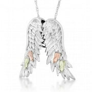 Landstroms MRLPE1932 Black Hills Gold Sterling Silver Angel Wing Pendant - 0.73 x 1.07 in.