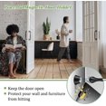 thumbnail image 4 of Arrêt Magnétique de Porte, Lot de 2 - Acier Inoxydable Noir, Support de Porte Robuste pour Montage Mural/au Sol, 4 of 5