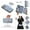 Grey, variant on Feishell for iPhone 17 Pro Max Crossbody Wallet Detachable Case,Support Magsafe Charging,Flower Pattern PU Leather RFID Blocking Multi Card Slots Zipper Phone Case with Shoulder & Hand Strap,Purple