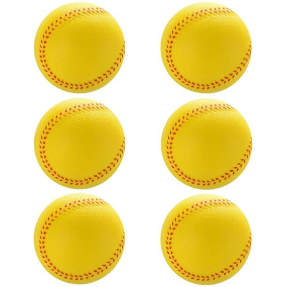 6 Pack Pratique Baseball Mousse Baseball Baseball Baseball pour les Enfants Adolescents Softball