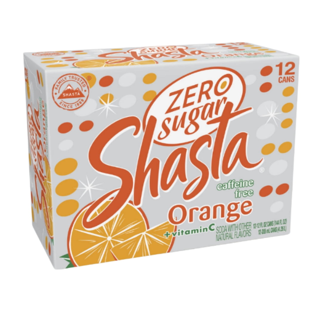 Shasta Zero Sugar Orange Soda - 24 Cans