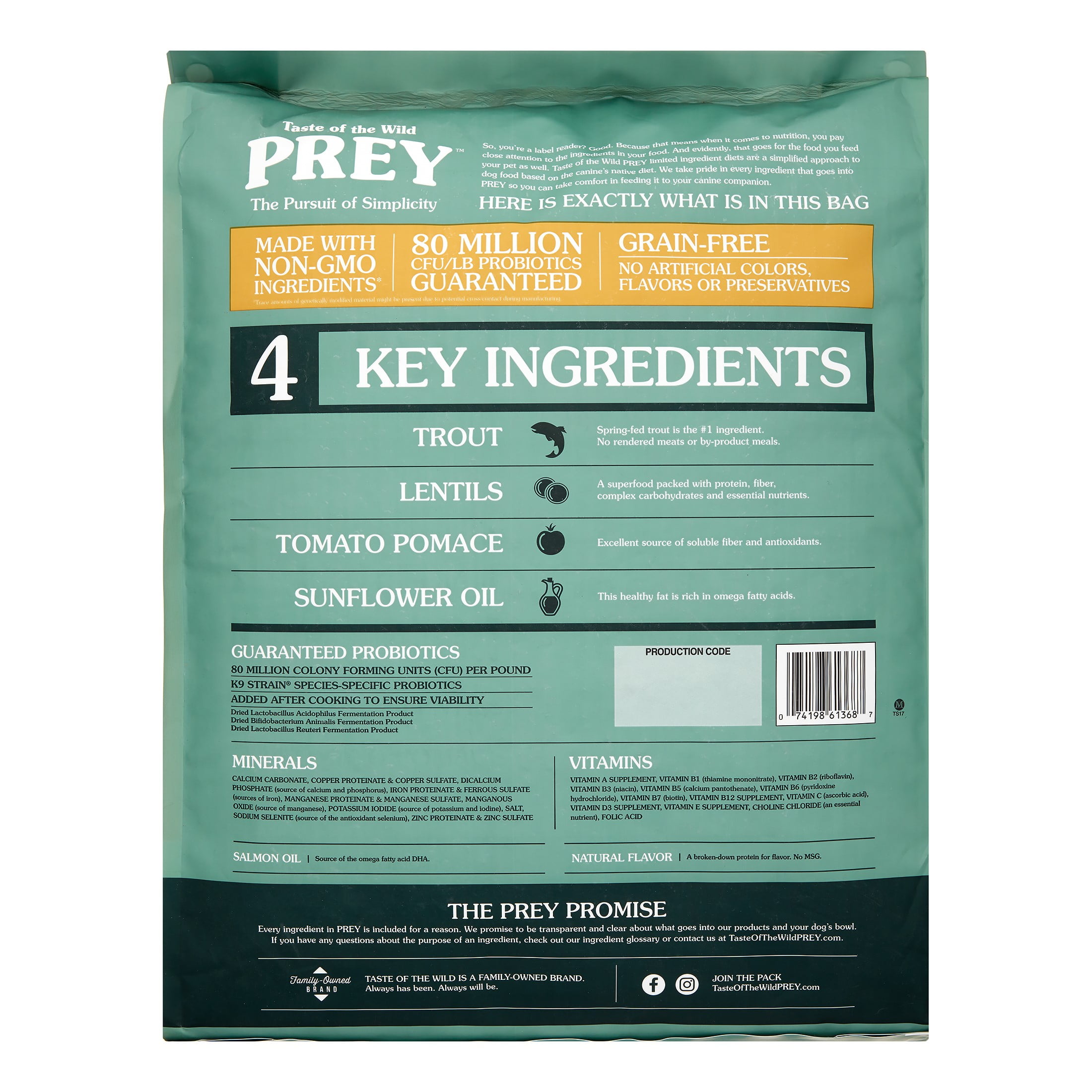Taste of the wild prey trout dog food cheap