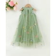 thumbnail image 2 of Baby Girls Clothes Toddler Girls Tulle Dress 4T Girls Summer Halter Dress 5T Girls Sleeveless Solid Color Floral Dress Green, 2 of 7