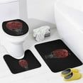thumbnail image 4 of Death Note Ryuk 4PCS Bathroom Sets Shower Curtain Sets with Toilet Lid Cover, U-Shaped Mat And Bath Mat, 4 of 8