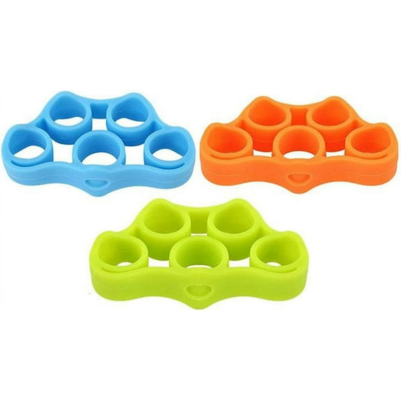 Pack of 3 Finger Stretcher Strength Trainers - Resistance Training Hand & Forearm Strengthener Exercise