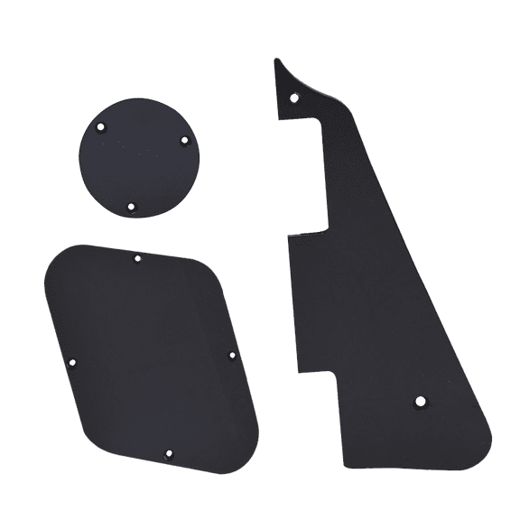 LOOKSEVEN LP Pickguard Back Plate Switch Cavity Covers for Gibson Les Paul 3 Colors 1 Ply-Black