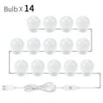 thumbnail image 1 of LED Makeup Mirror Light Bulb Lights Stepless Dimmable Wall Lamp 6 10 14Bulbs Kit for Dressing Table ,Widely Use, 1 of 5