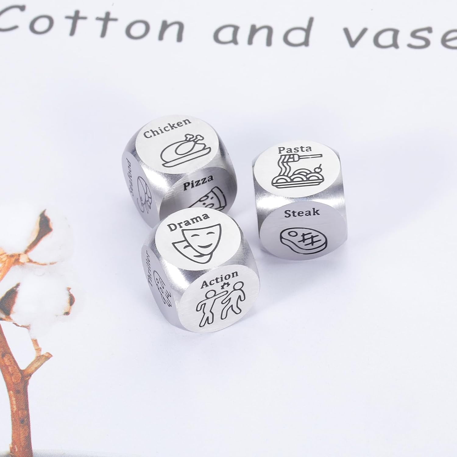 Couple Date Night Gifts for Anniversary Movie Decider Dice Ideas for Girlfriend Boyfriend Valentines Day Gifts Women Men Christmas Birthday Gifts Wife Husband 11th Anniversary Wedding Gift for Her Him
