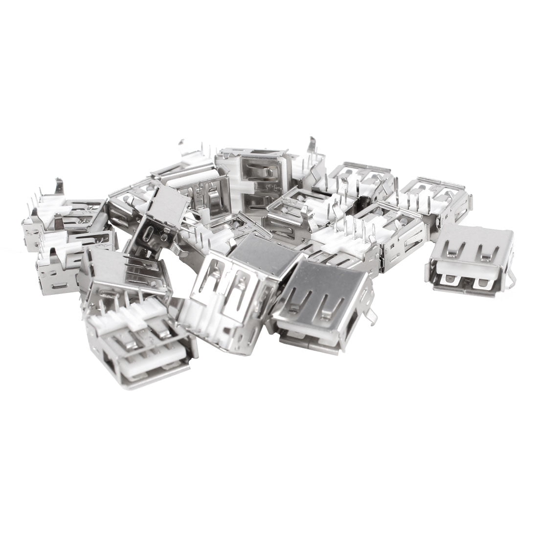 20 Pcs USB Female Type A 4Pin DIP Right Angle Jack Socket Connector