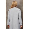 thumbnail image 4 of CoCopeaunts Women's Open Front Cardigan Sweater Elegant Lable Collar Long Sleeve Knit Lightweight Outwear Coat with Pockets, 4 of 5