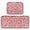 Roses and Stripes Pattern, variant on 2-Piece Kitchen Mat Set Non Slip Washable Floor Mats Decorative Rugs for Kitchen Sink Laundry Red Valentine's Day Pattern