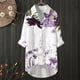 thumbnail image 2 of Blusa con bolsillo y estampado de solapa con botones de manga larga informal para mujer Pompotops FGAJ20481, 2 of 5