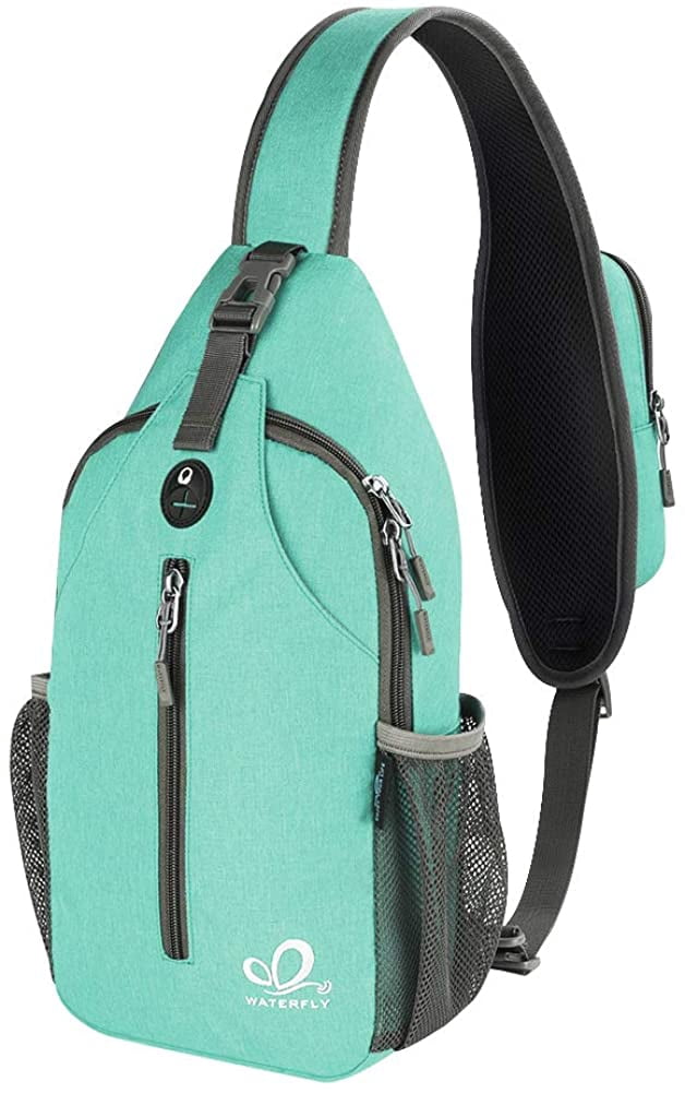 Waterfly Bolso Bandolera Deportivo Pequeño – Ligero 205g, Impermeable, Con Soporte Para Gafas Y Anilla D – Perfecto Para Senderismo O Ciudad (Hombre Y Mujer)