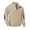 A03 Khaki, variant on Men's Heavyweight Fleece Corduroy Sweatshirt - Stand Collar Mock Neck Pullover with 1/4 Zip