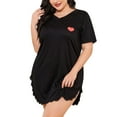 thumbnail image 2 of Lxkfashion Clothing Under $15 Womens Nightgowns Cotton Sleepwear Plus Size Sleep Shirt Short Sleeve Nightshirt Print Sleepshirt, 2 of 8