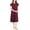 Burgundy, variant on NY Threads Women's Hospital Gown Soft and Stylish Patient Gown, Small-Medium, White Rose - Pink