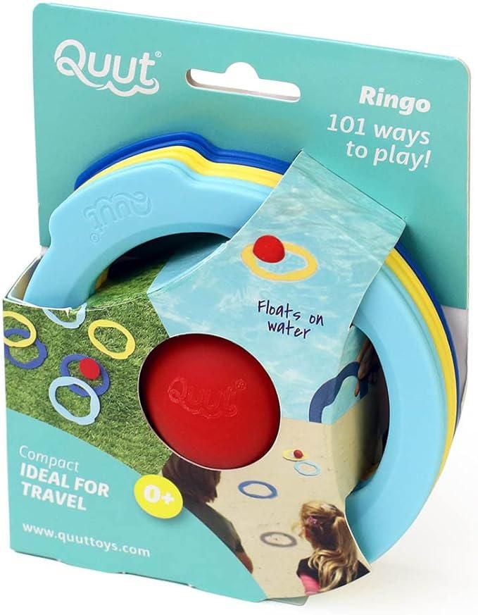 Quut - Ringo Multi-Color - 6 Rings and 1 Ball - Award-Winning Design - Outdoor Toy & Game - Fun for All Ages - Encourages Coordination & Active Play