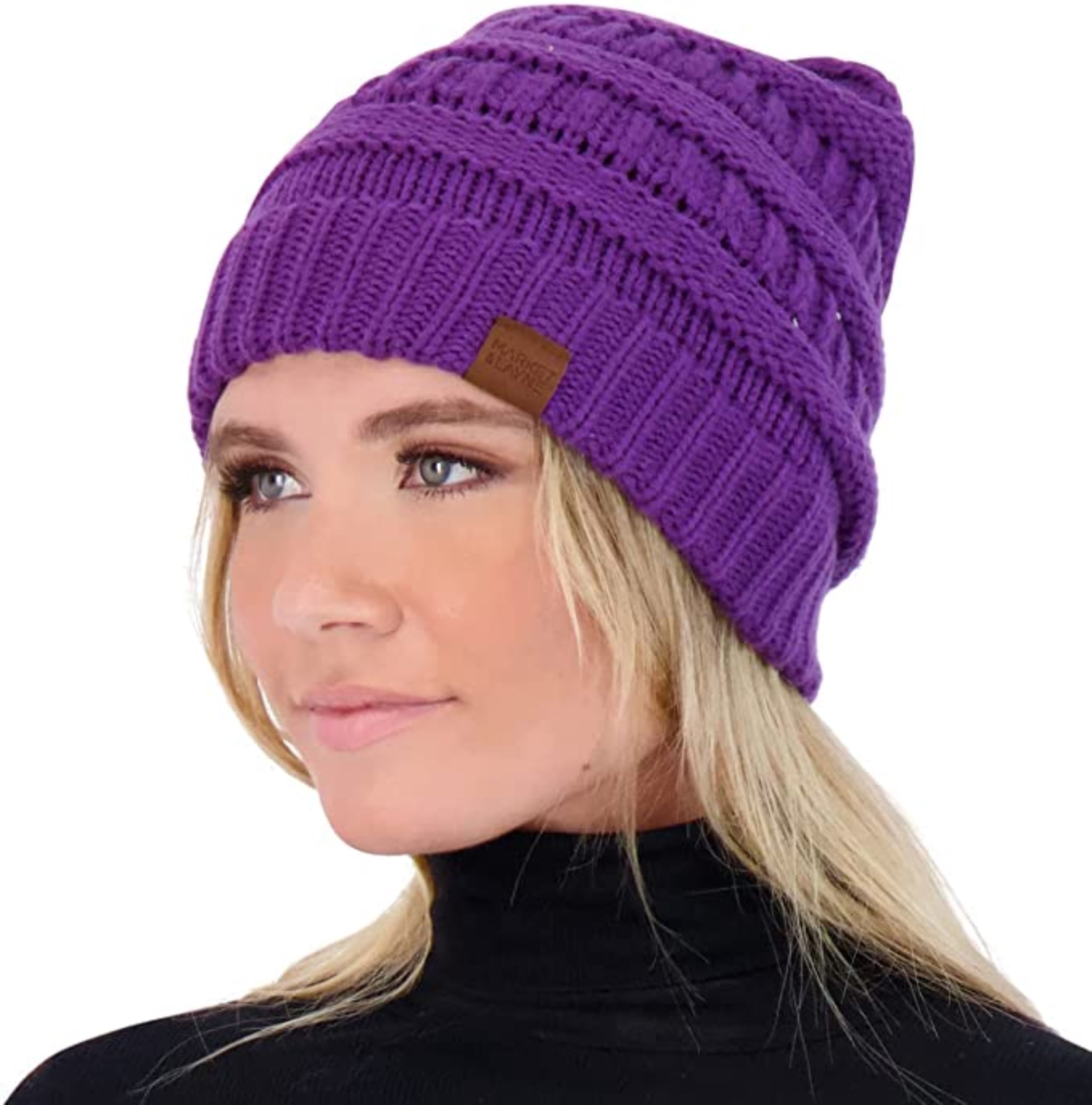 Market & Layne Adult Knit Beanie Hat / Winter Hats for  display picture 2