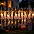 thumbnail image 5 of Halloween Decoration String Lights, Light up Ghost Garland, 8ft Battery Operated Ghost Lights with 10 LED for Mantle, Fireplace, Window, Porch, Party Indoor Outdoor Decor, 5 of 7