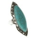 thumbnail image 1 of Oval Turquesa Bohemia Tibetano Étnico de de Plata Antigua jinwen Anillo Vintage, 1 of 7