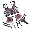 thumbnail image 1 of Gibobby Ropa interior mujer Camisón de encaje para mujer, lencería sexy de encaje para novia(Morado, M), 1 of 4