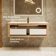 thumbnail image 5 of Eviva Leah 39 Inch Made in Spain Medium Oak Wall Mount Bathroom Vanity, 5 of 5