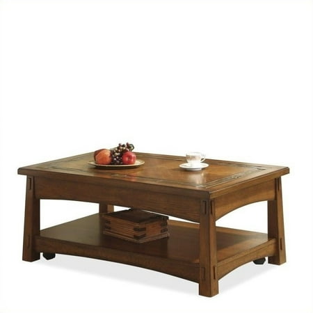 Oak Tabletop - Riverside Lift-Top Cocktail Table in Americana Oak