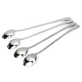 thumbnail image 4 of opvise Home Kitchen Tool 4 Pcs Long Round Stainless Steel Coffee Honey Ice Cream Spoons A, 4 of 7