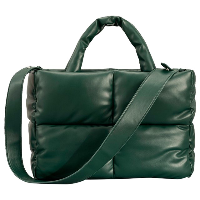 Bolso informal para mujer Bolso hinchado de color sólido Cuero de PU Ligero para viajes de compras