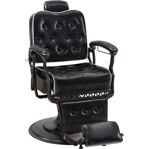 BarberPub Vintage Barber Chair All Purpose Reclining Hydraulic Pump Salon Beauty Spa Chair Styling Equipment 9218