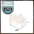 thumbnail image 4 of Sorbus 4-Pack Standard Rectangle Food Storage Containers with Lids, Clear, Stackable, 4 of 8