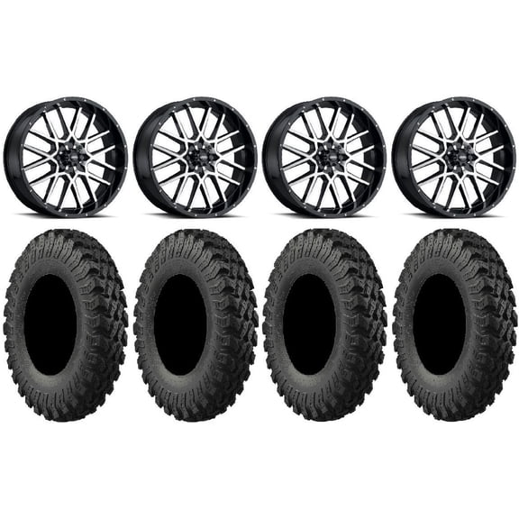ITP Hurricane 18" Wheels Machined 37" MotoRally Tires Polaris RZR XP 1000 / PRO XP / Ranger XP 900/1000