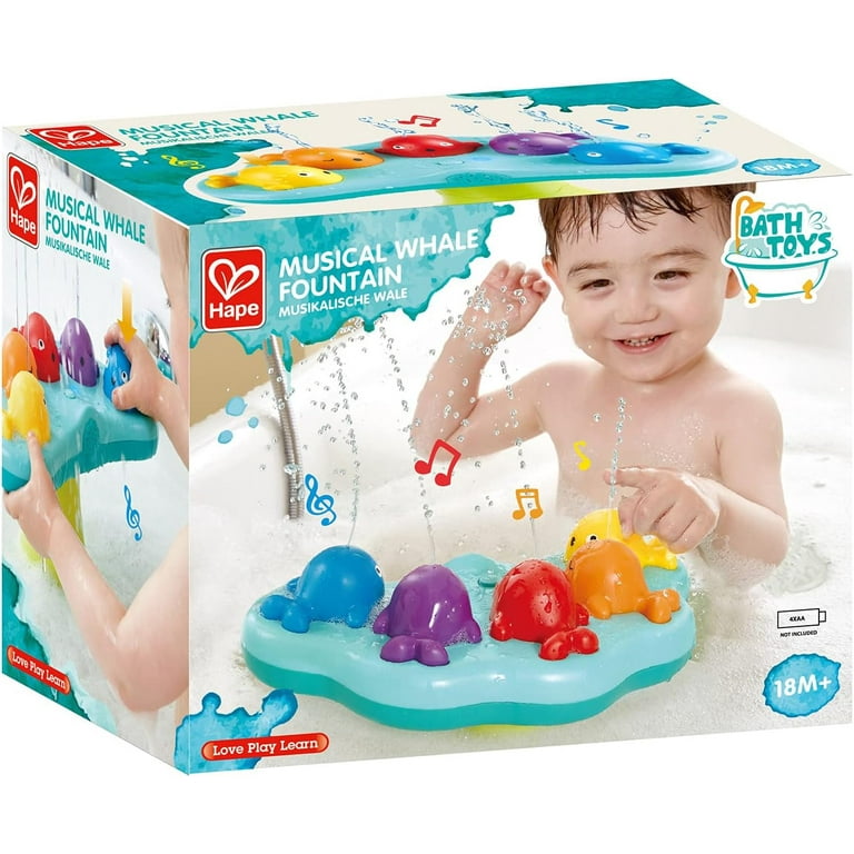 Hape Interactive Musical Toddler Whale Bath Toy with 2 Play Modes