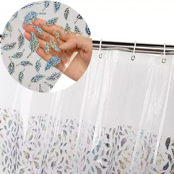 ZDM PEVA Bathroom Clear Plastic Shower Curtain with Rustproof Grommets &Magnets, Waterproof 70x72 Inches
