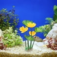 thumbnail image 6 of Unique Bargains Fish Tank Aquarium Decor Plants Plastic Plants Decorations Yellow 10.24", 6 of 7