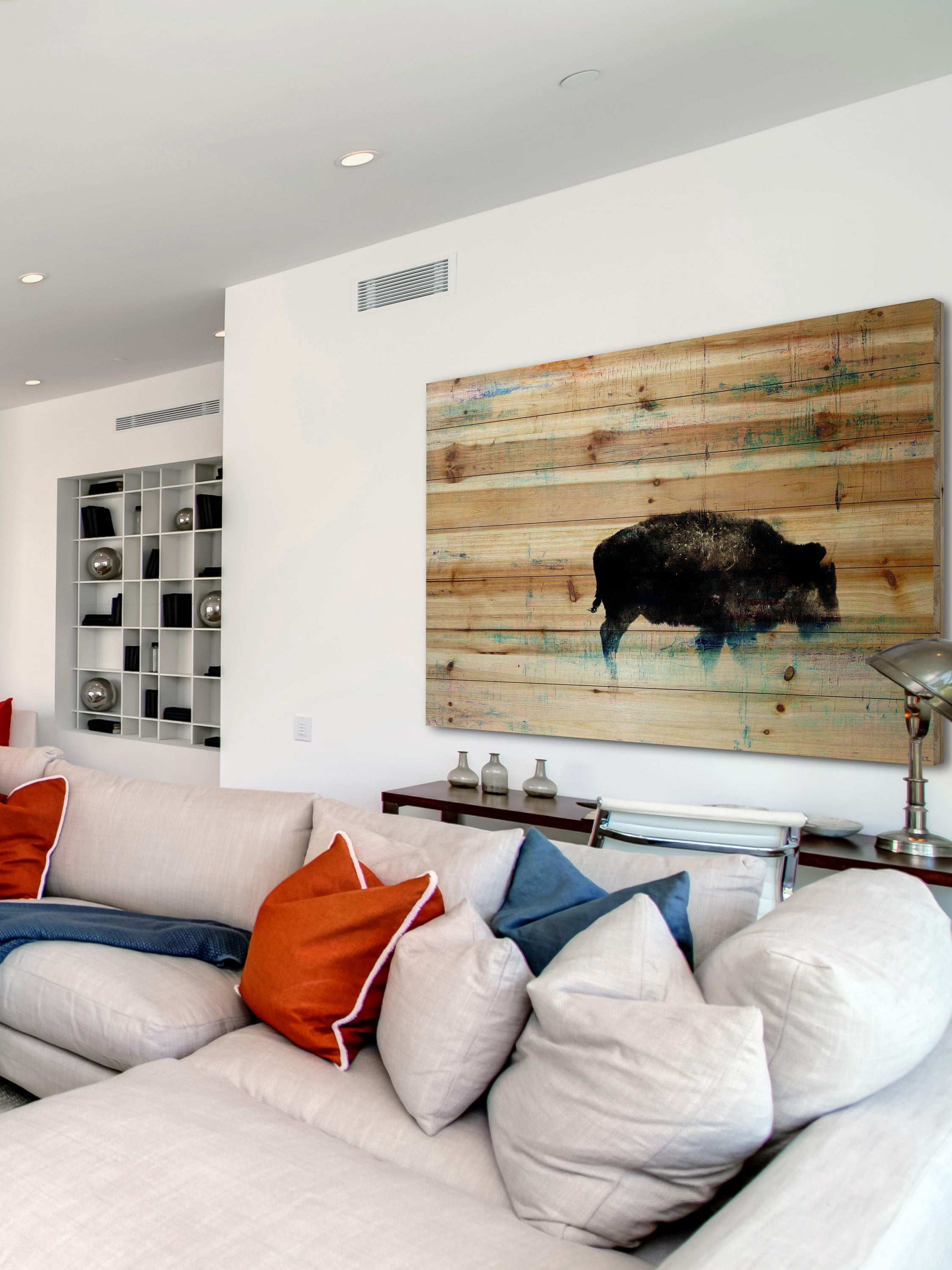 Parvez Taj The Buffalo Knows Pinewood Wall Art