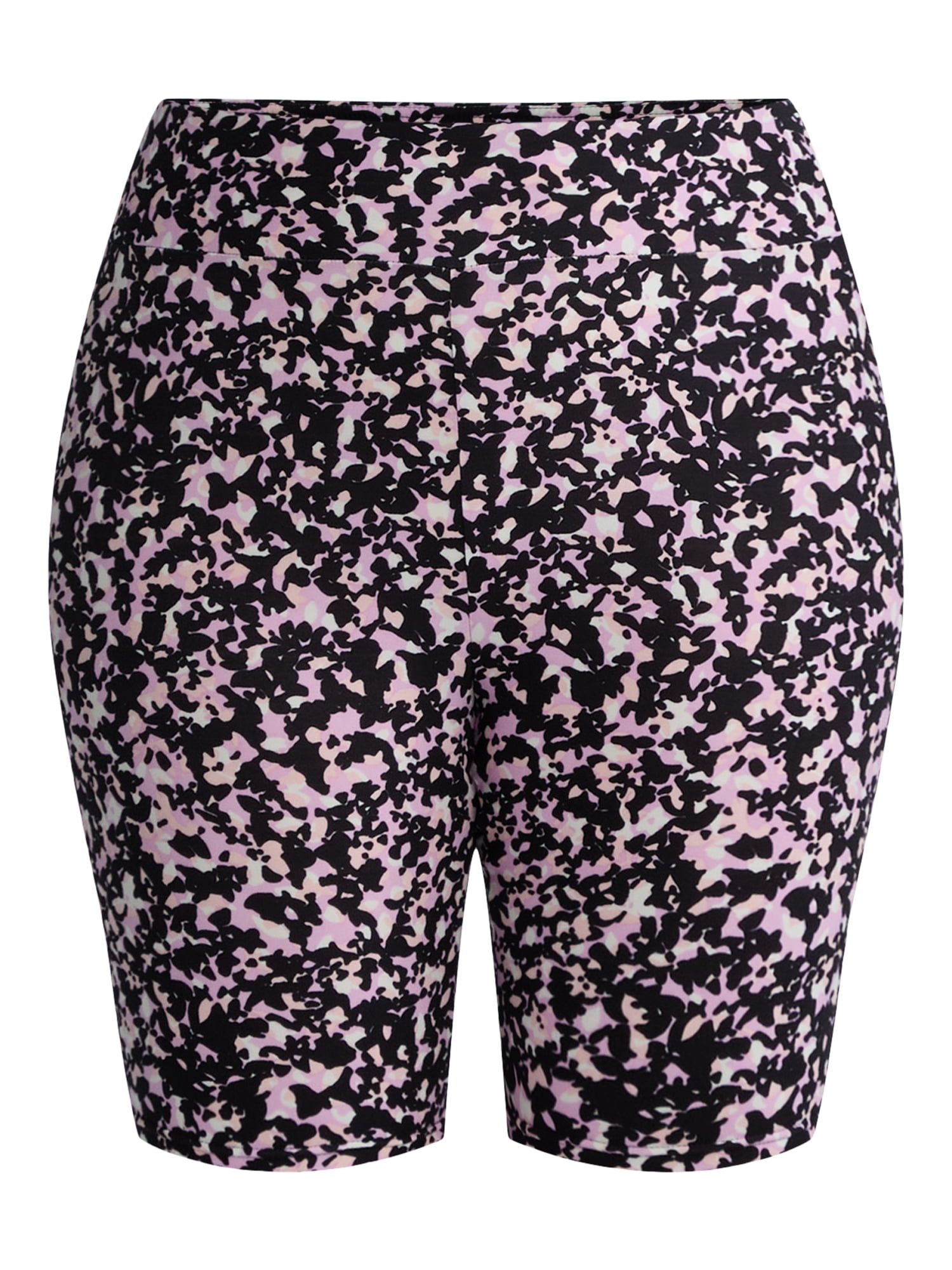 Terra & Sky Women’s Plus Size Bike Shorts, 10" Inseam, 2-Pack, Sizes 0X-4X