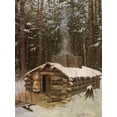 thumbnail image 2 of Remington, Frederic 15x18 Black Ornate Wood Framed with Double Matting Museum Art Print Titled - Cabin in the Woods, 2 of 4