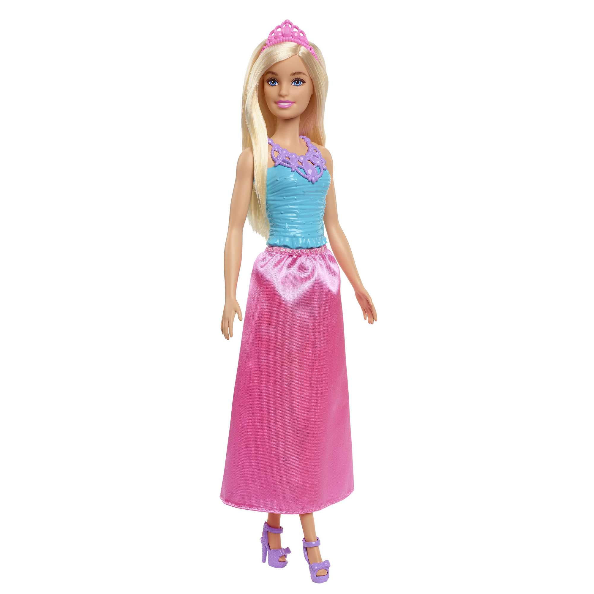 Barbie Dreamtopia Royal Fashion Doll, Blonde with Pink Skirt, Shoes and Hair Accessory