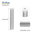 thumbnail image 2 of Uxcell 15Pack M10 x 60mm Fully Threaded Rod Right Hand Threads,1.5 Thread Pitch, 2 of 6