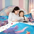 thumbnail image 5 of Manfei Colorful Axolotl 7-Piece King Bedding,Ocean Themed Amphibian King Bed in a Bag,Polkadot Reversible, 5 of 7