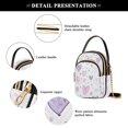 thumbnail image 5 of Shoulder Handbag Women's Crossbody Handbags 5.91x3.15x8.27 Inch Bank Card Bag Cash Bag Key Bag Purple Heart, 5 of 7