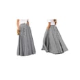 thumbnail image 2 of Gingham Plaid Maxi Skirt for Women – A Line High Waist Long Summer Skirts Casual Trendy Black L, 2 of 7