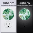 thumbnail image 3 of HemaKayy 2 Pack Plug-in LED Night Light, Plug-In, Dusk To Dawn Sensor, Warm White, Compact, Ambient Lighting, LED Lights for Bathroom, Hallway, Bedroom, Living Room - Unique Marble Texture, 3 of 9
