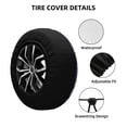 thumbnail image 2 of Naloa Skull Purple Flower PVC Leather Spare Tire Wheel Cover for Car Truck SUV Camper Trailer Universal Fit many size15 inch, 2 of 6